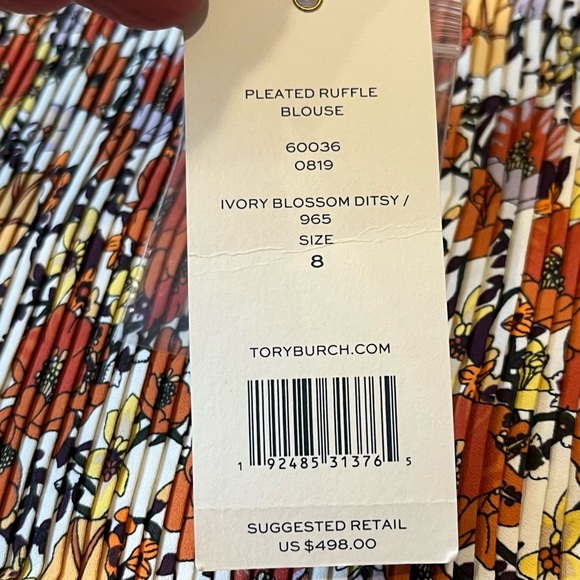 Tory Burch Pleated Ruffle Blouse - Picture 12 of 15